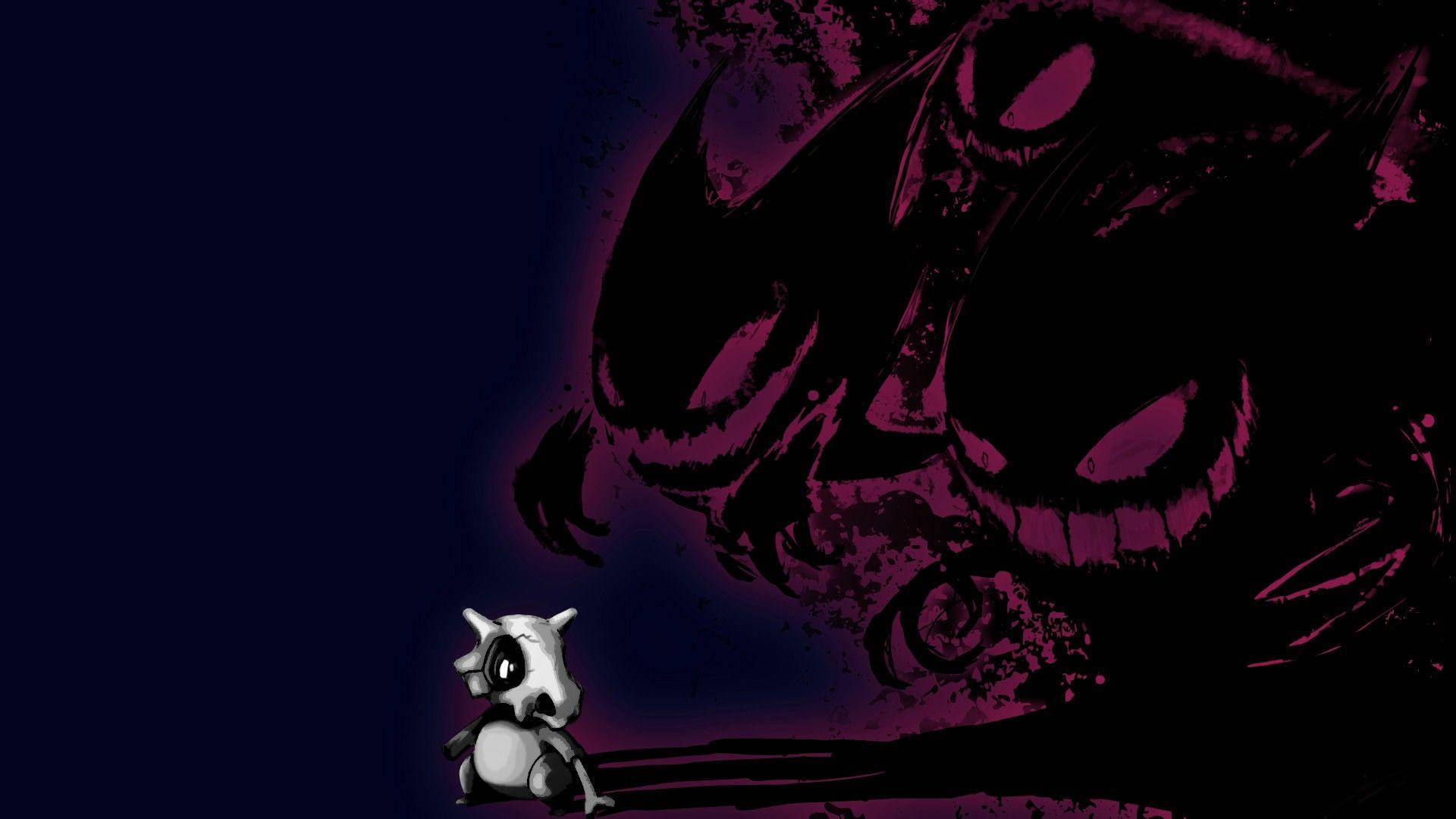 Cubone And Ghost Pokemon Background