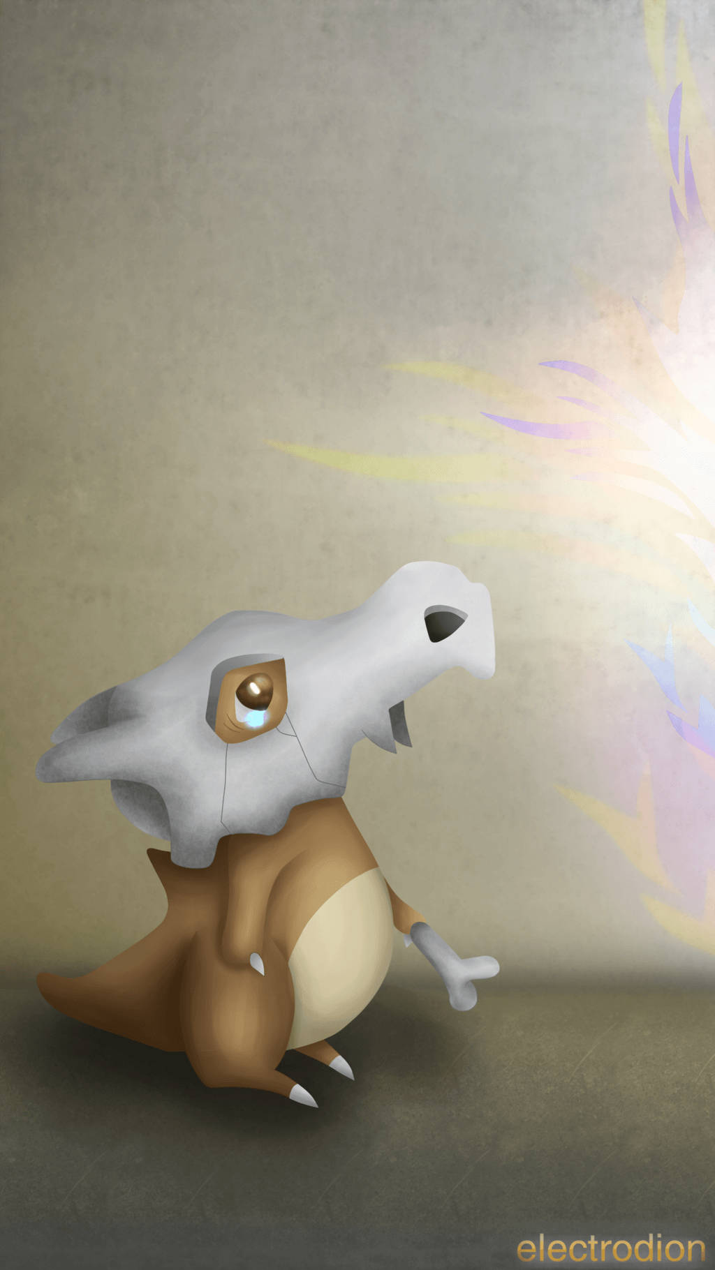 Cubone Looking Up Background