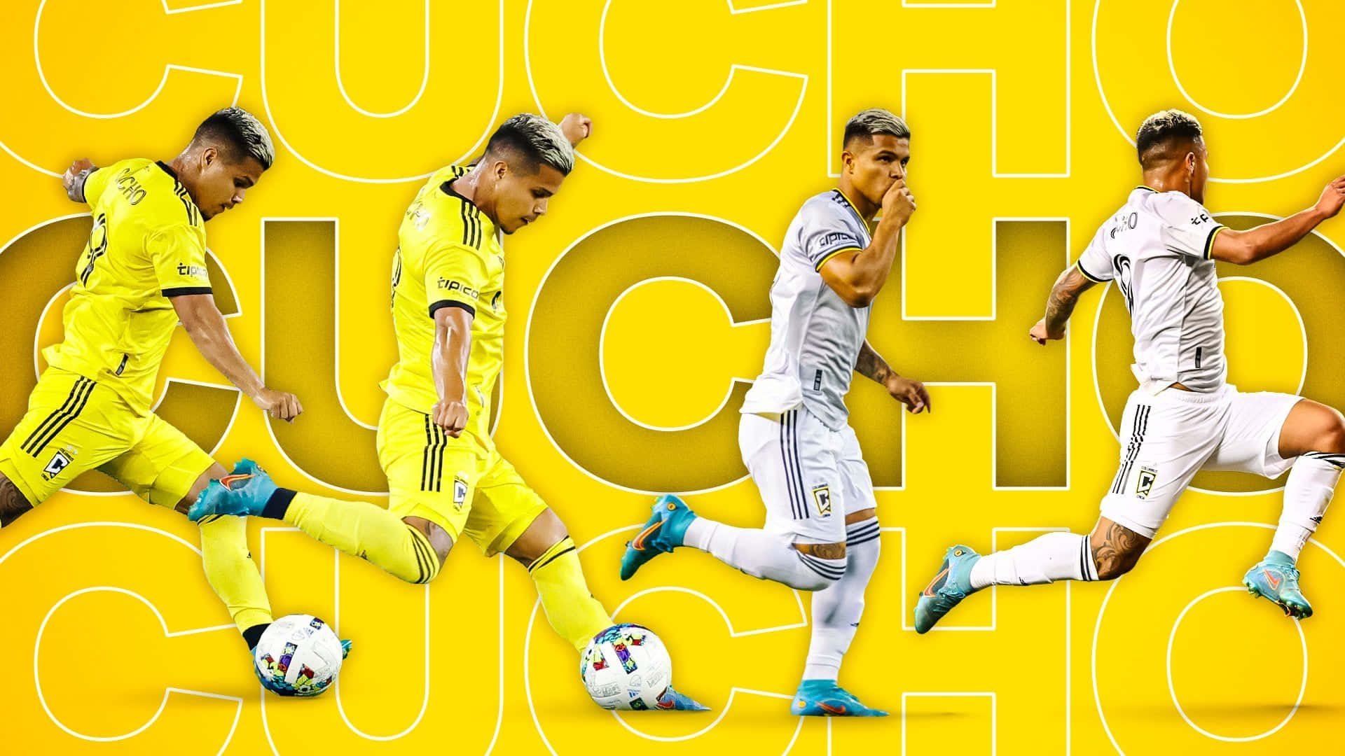 Cucho Hernandez Stylised Poster Background