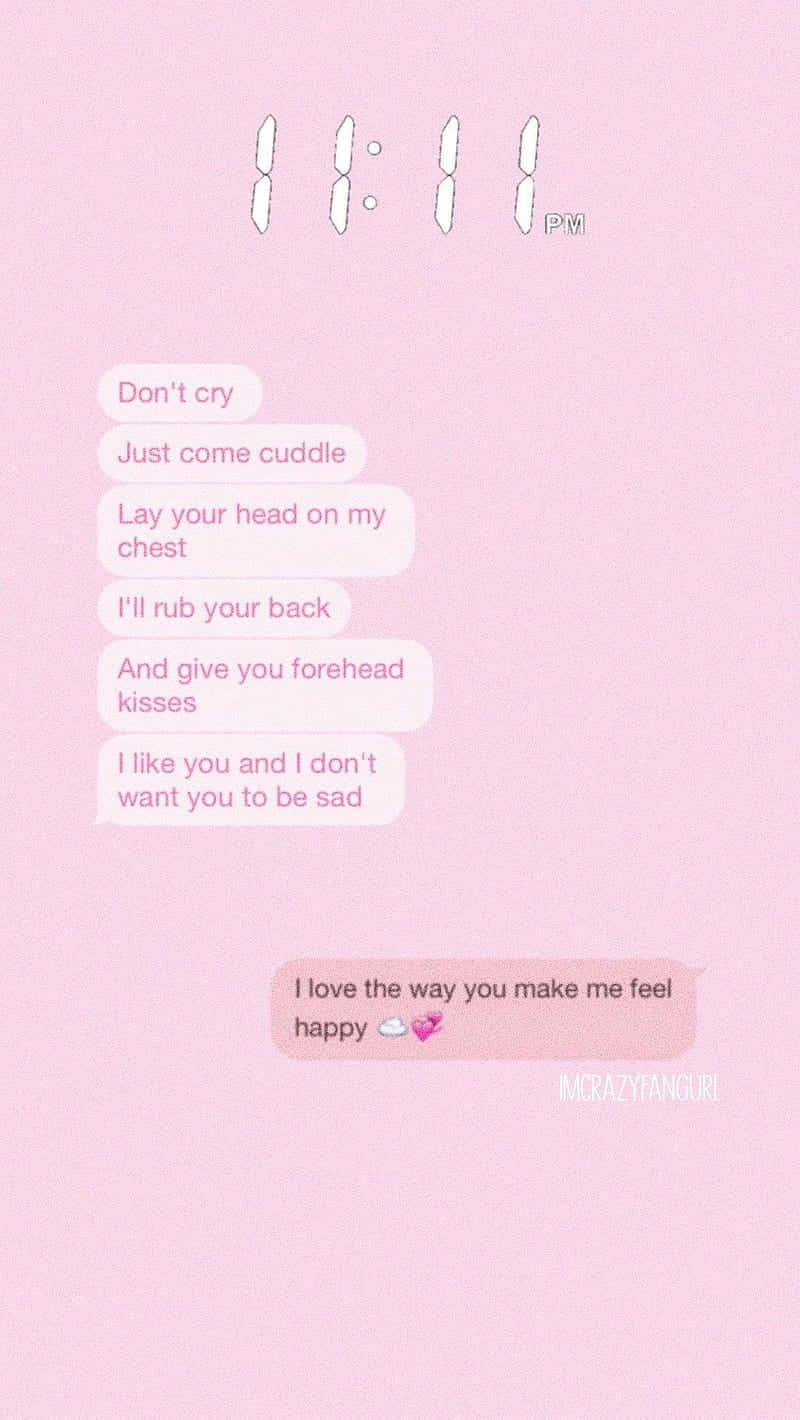 Cuddle Message 11:11 Pm Background