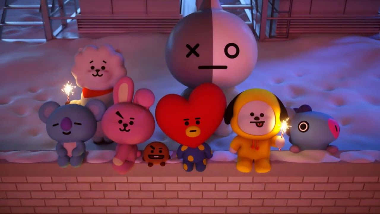 Cuddle Up With Your Favorite Bt21 Characters In 4k Background