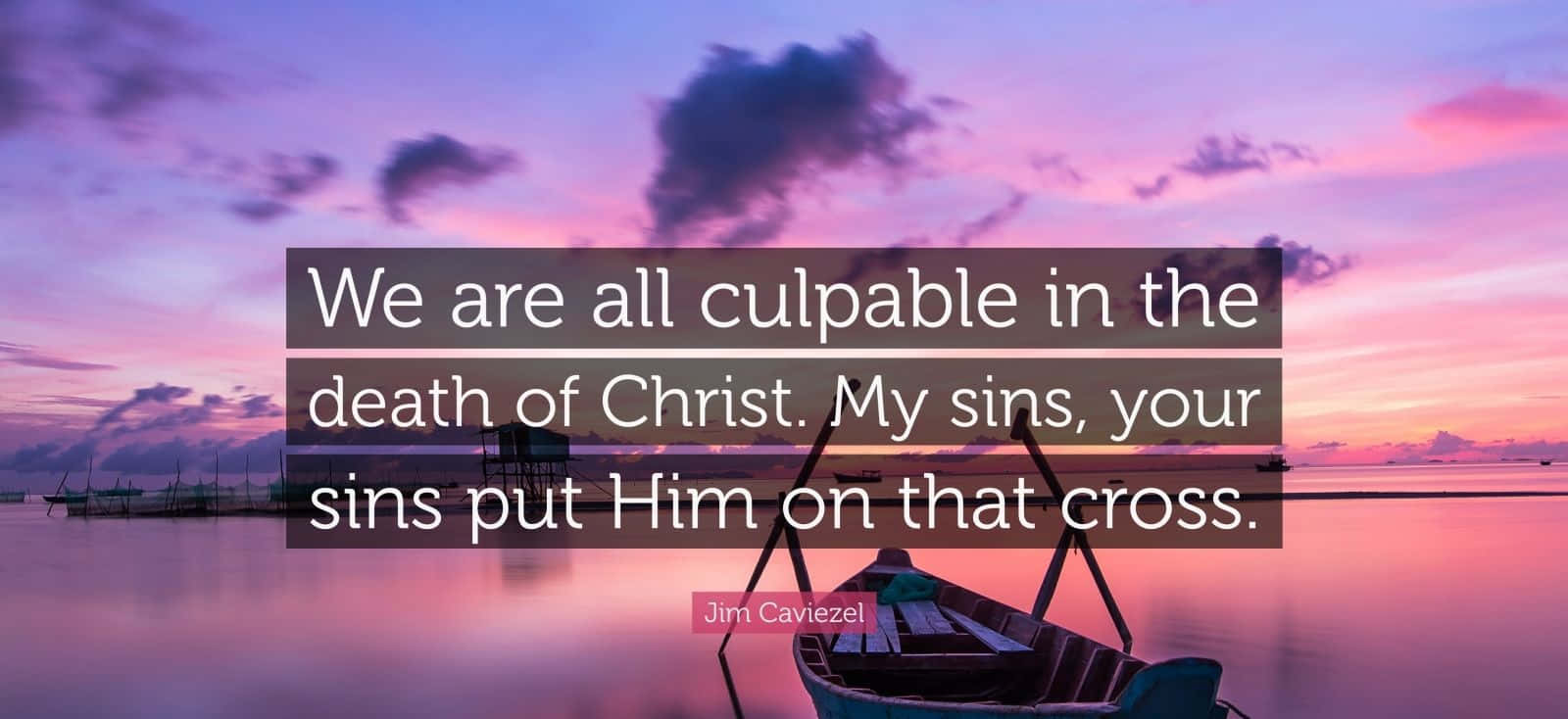 Culpablein Christ Quote Sunset Background Background