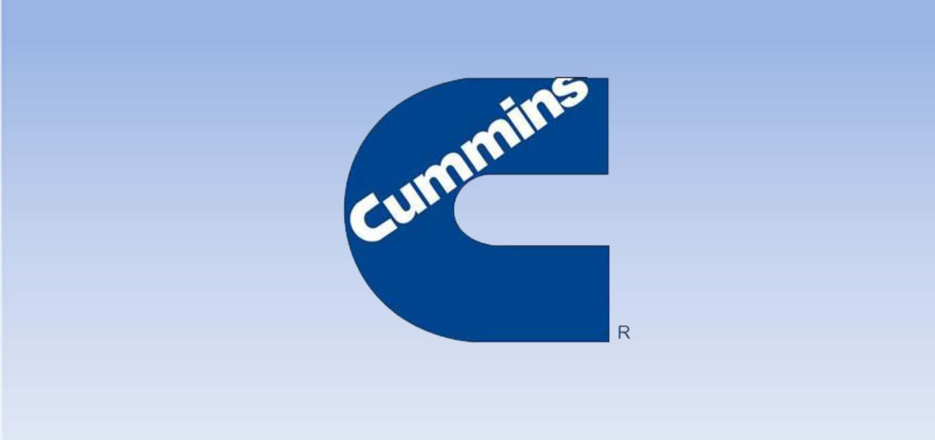 Cummins Logo On A Blue Background Background