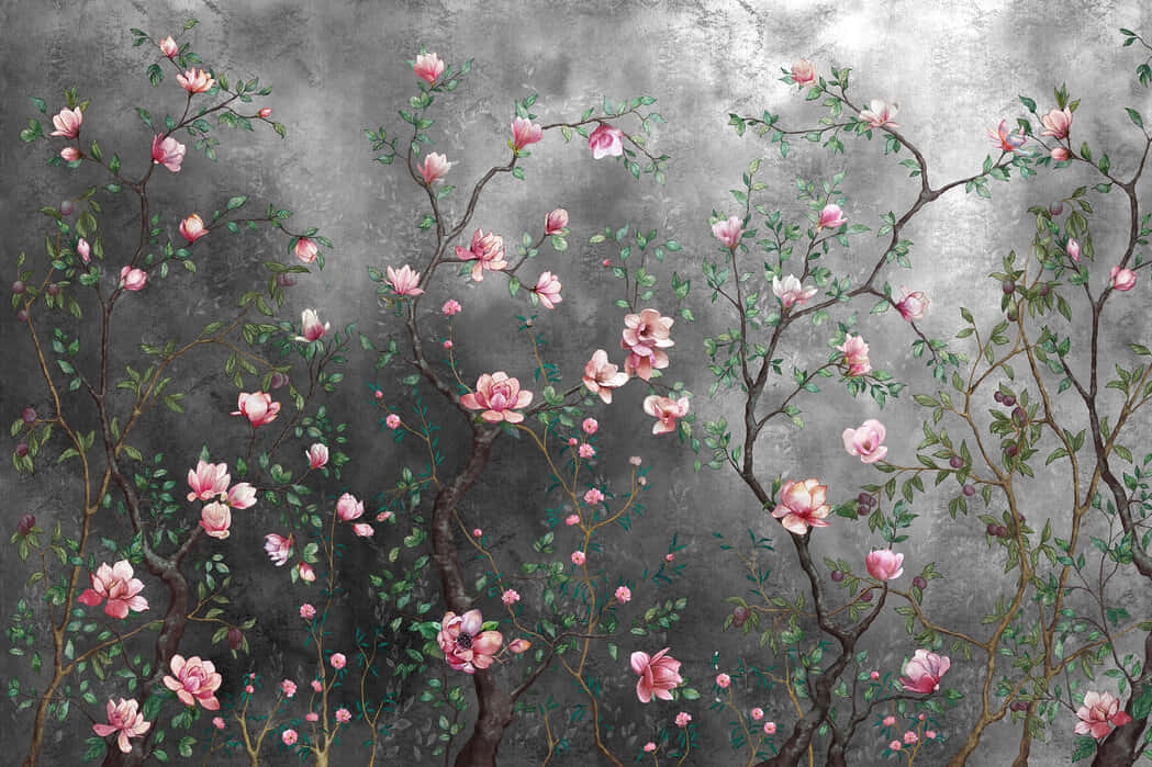 Cumulative Plum Flowers Background