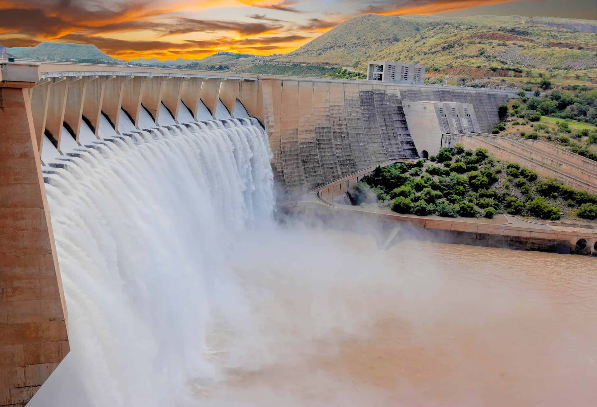 Cumulative Water Influx In A Dam Background
