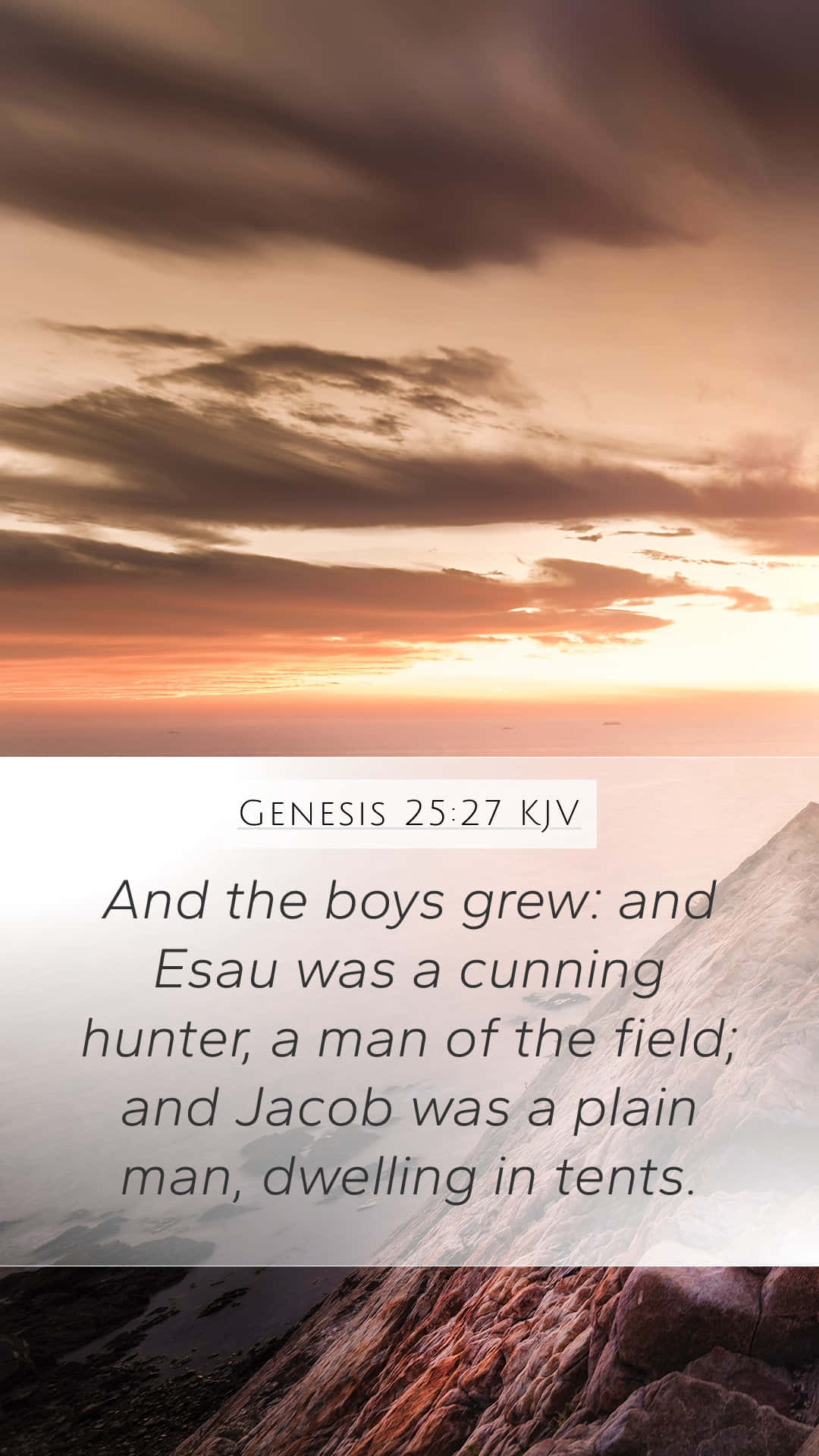 Cunning Bible Verse Sunset Background