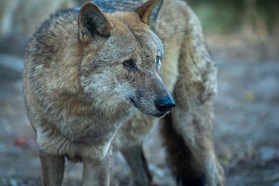 Cunning Himalayan Wolf Background