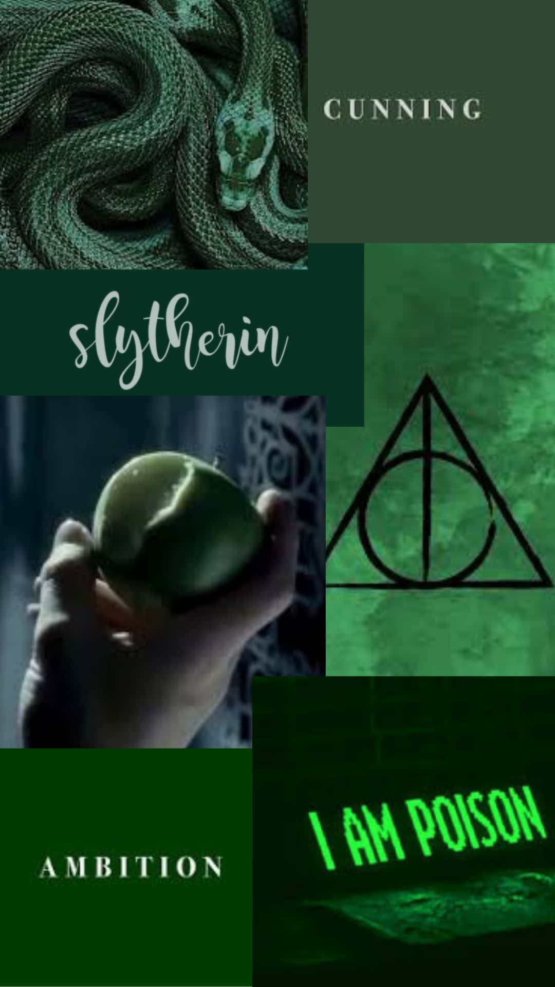 Cunning Slytherin Green Aesthetic