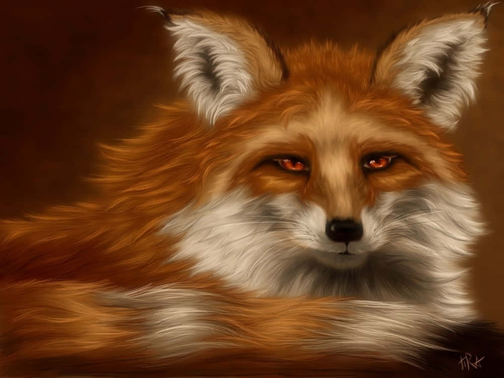 Cunning Wolf Yellow Eyes Background