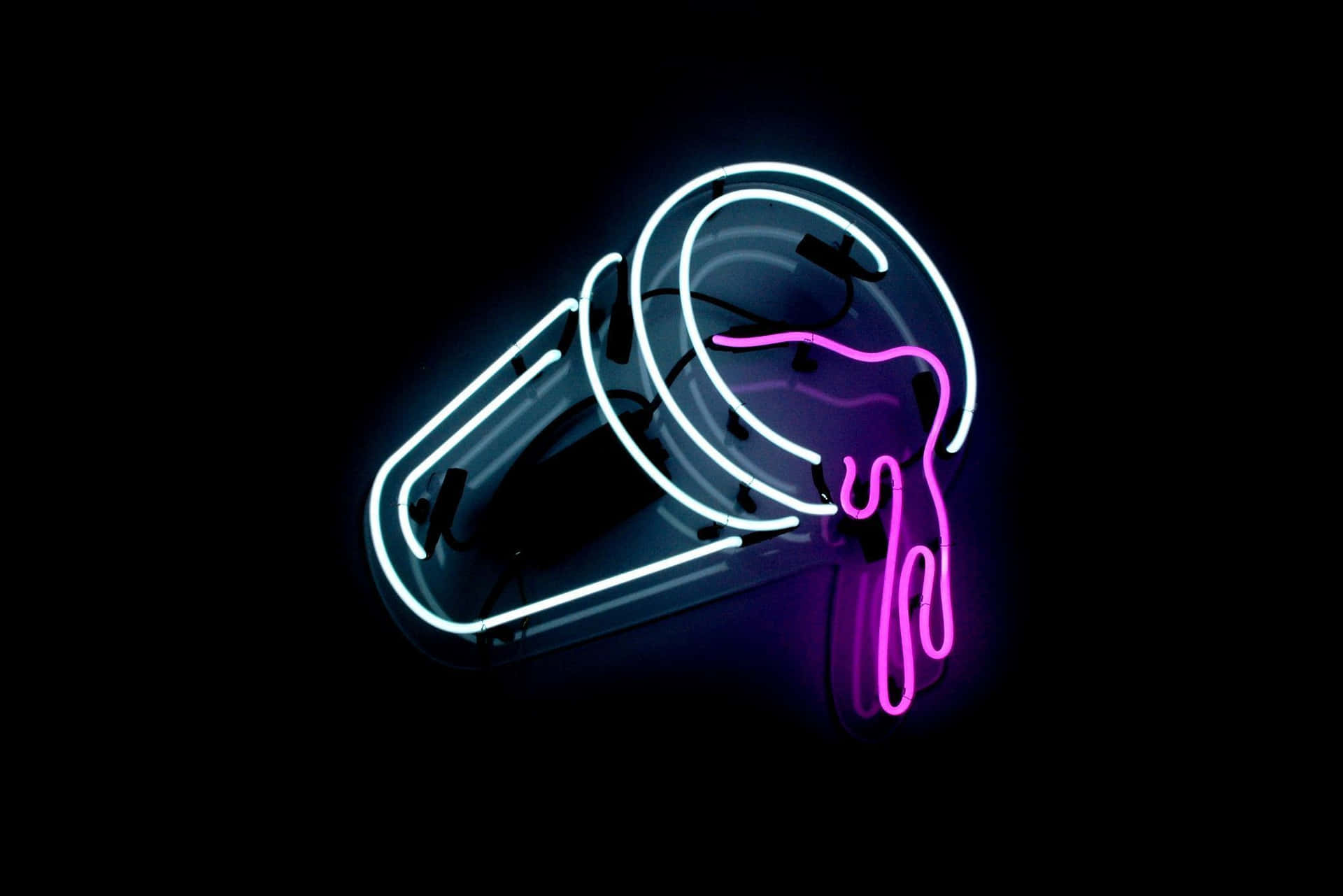 Cup Neon Lights Tumblr Laptop Background