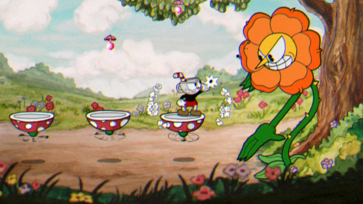 Cuphead And Cagney Carnation Faceoff Background