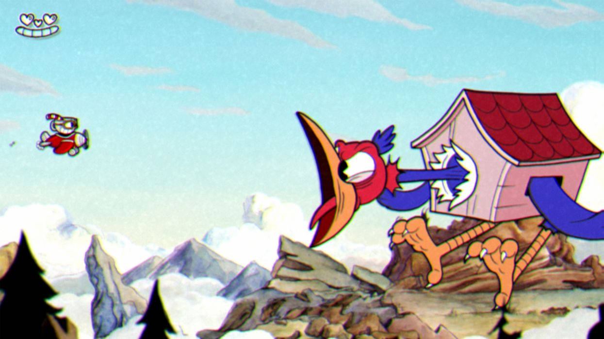 Cuphead And Wally Warbles Faceoff Background