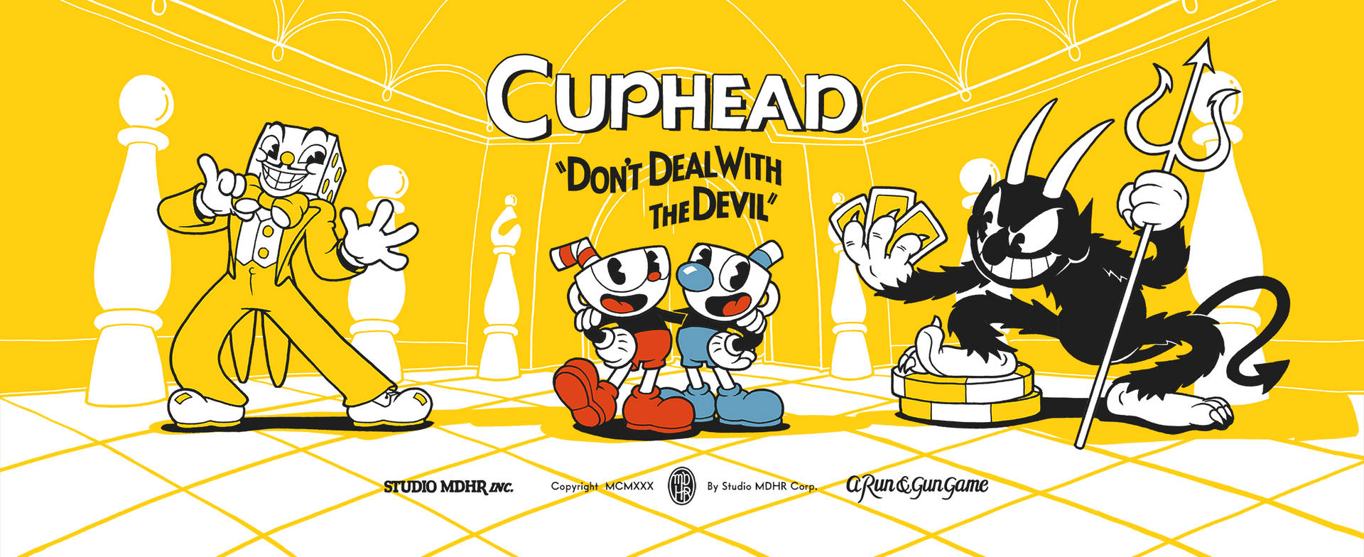 Cuphead Yellow Poster Background