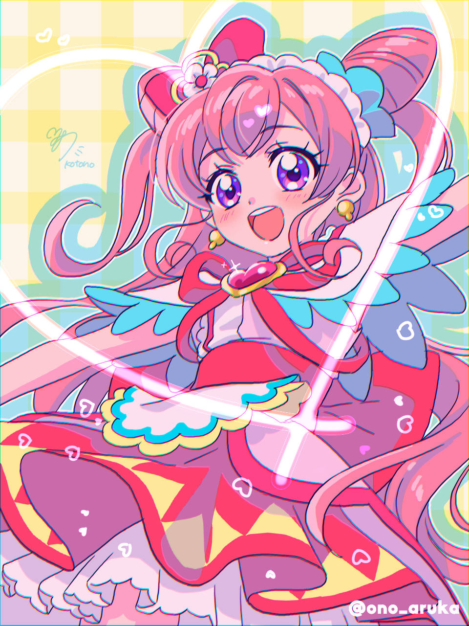 Cure Precious Anime With Heart Background