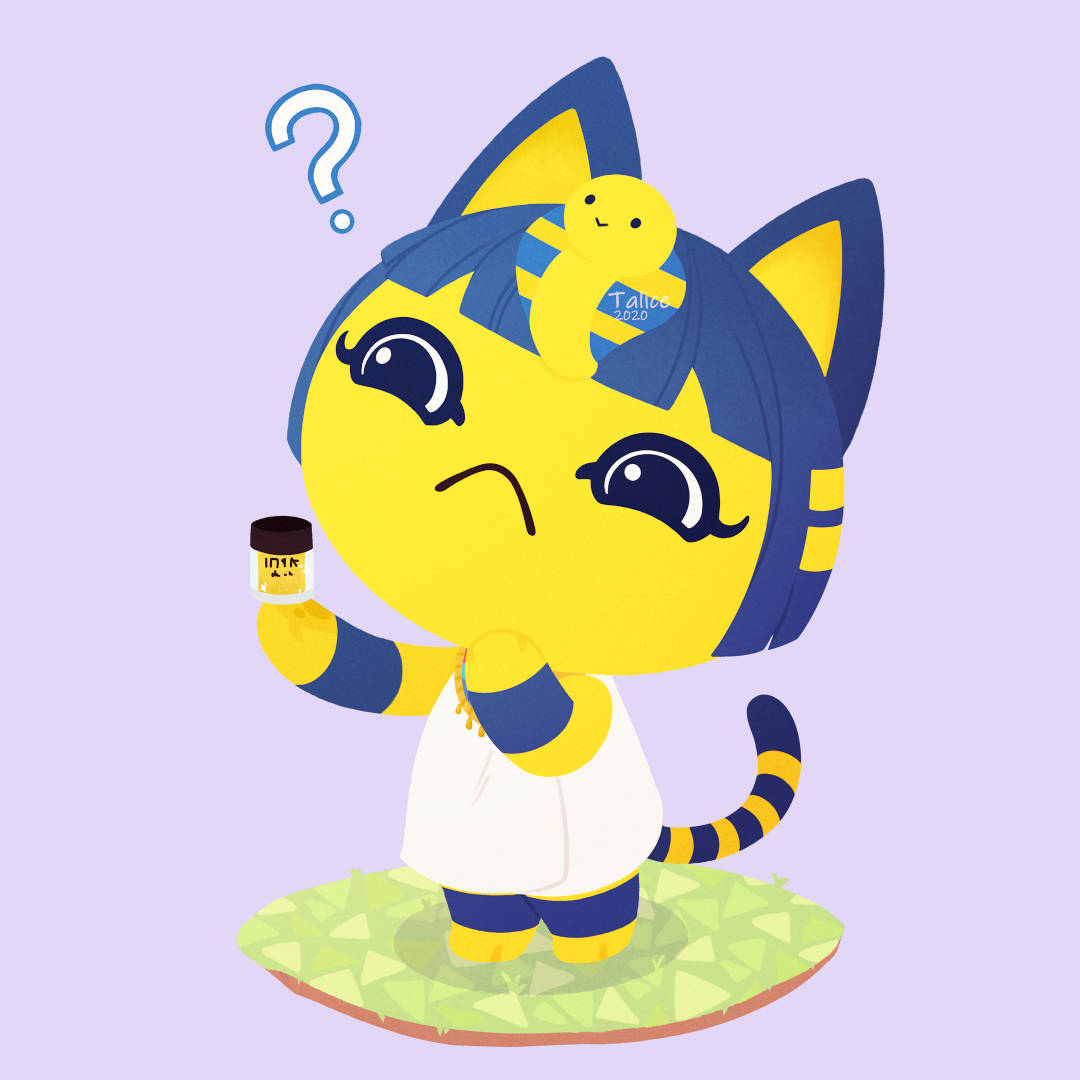 Curious Ankha Animal Crossing Wondering Background