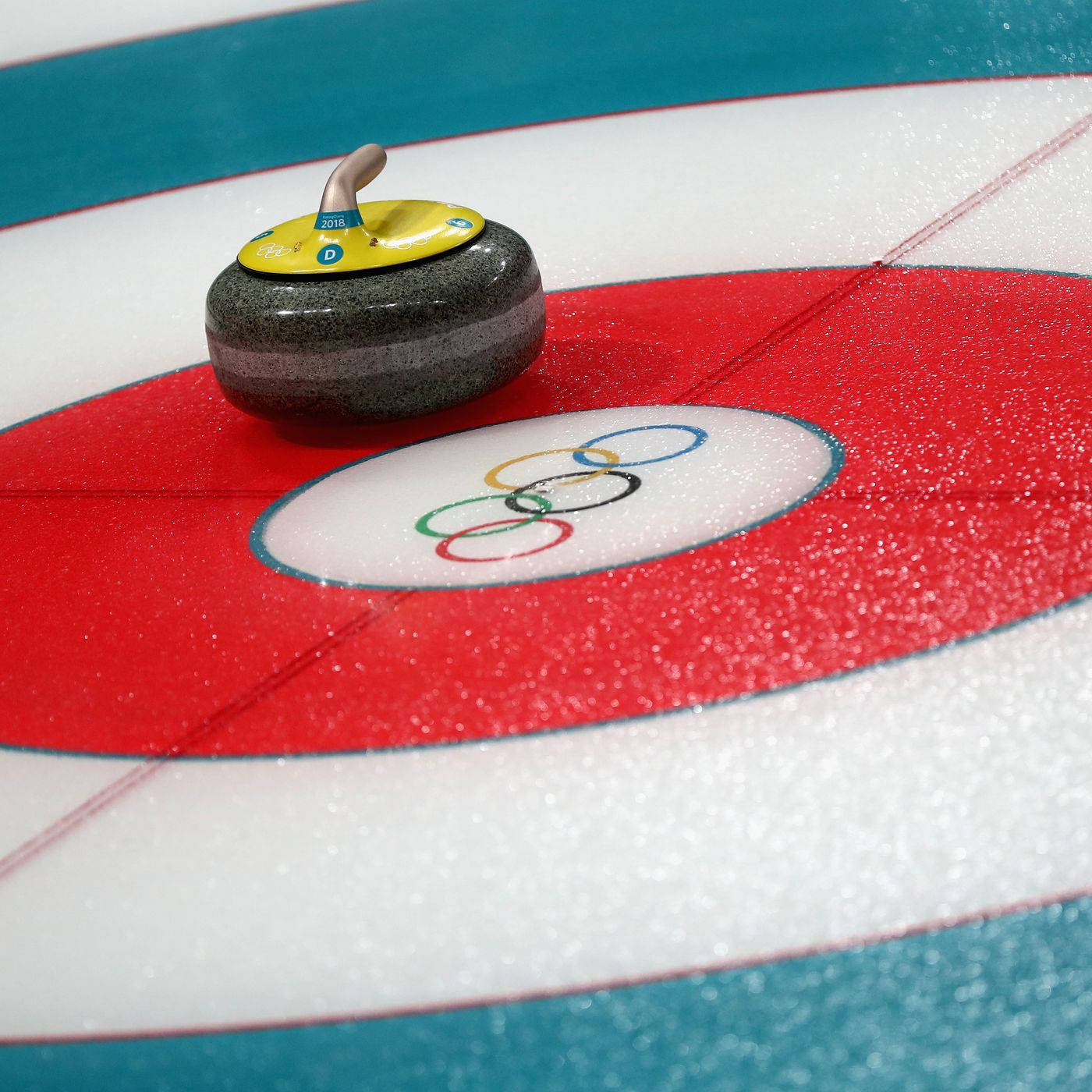 Curling Stone On The Target