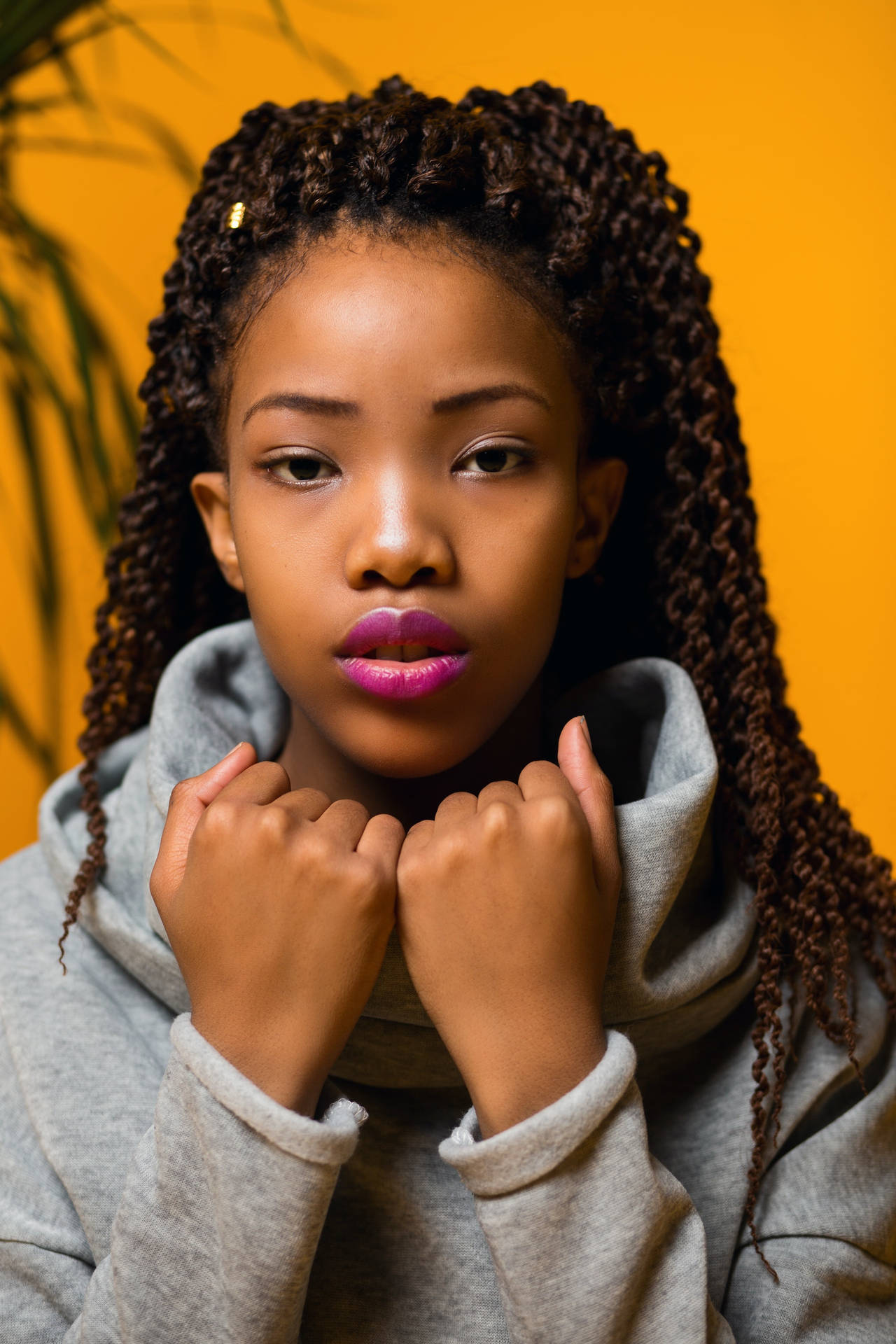 Curly Black Girl Headshot Background