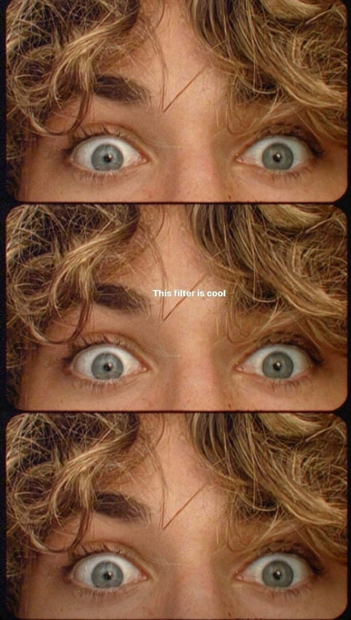 Curly Haired Person Eye Collage Background