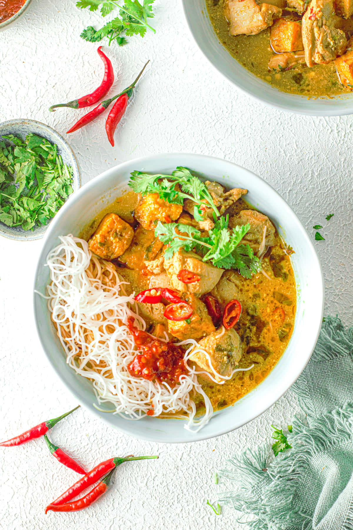 Curry Laksa Made With Thin Vermicelli