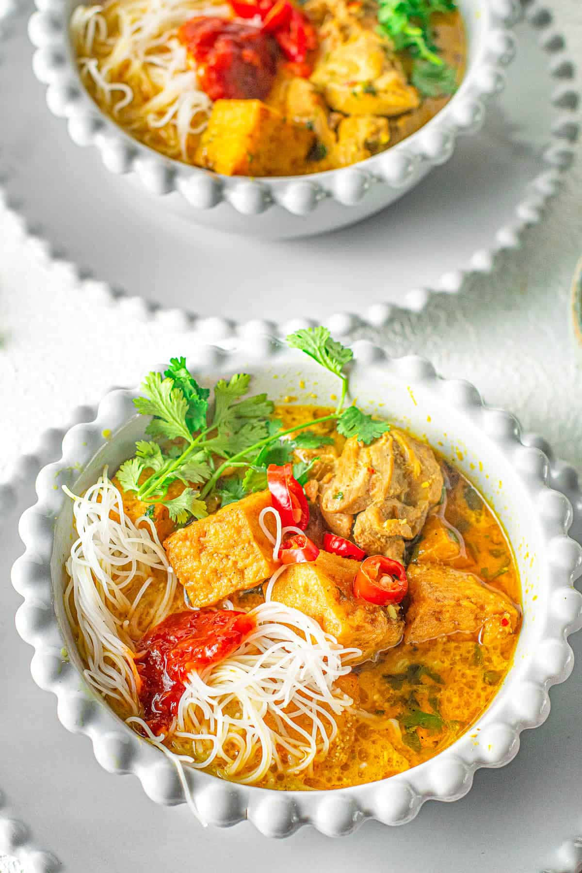 Curry Laksa With Appetizing Colors