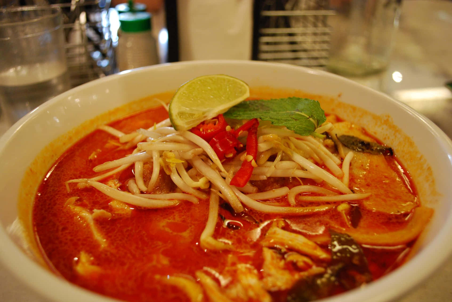 Curry Laksa With Red Soup