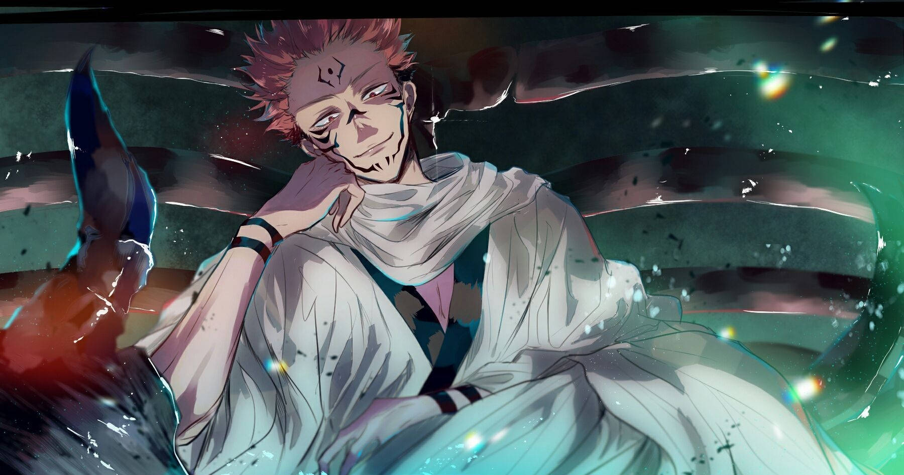 Cursed Demon Sukuna Jujutsu Kaisen Desktop Background