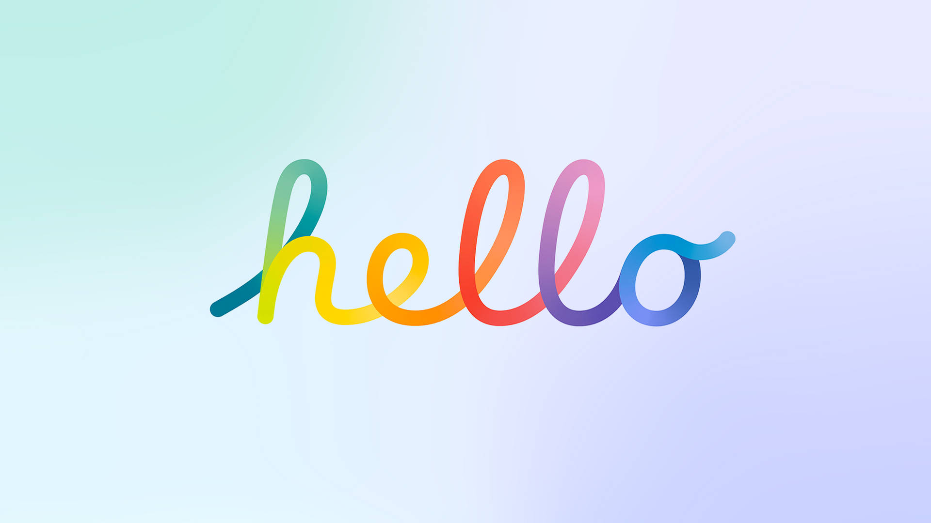 Cursive Hello By Apple Background
