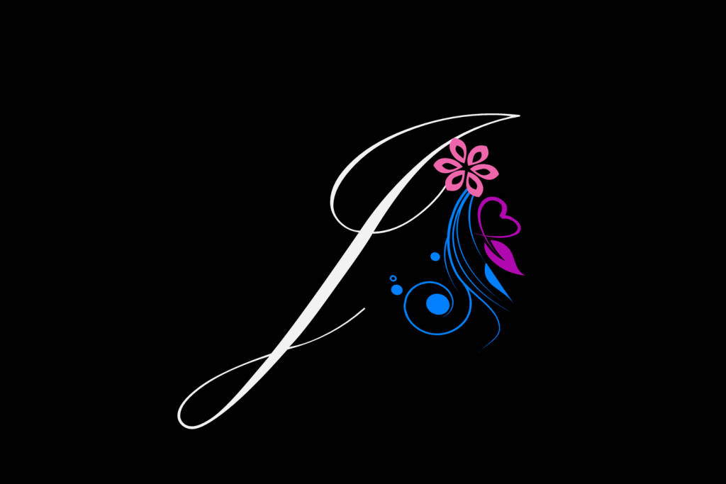 Cursive Letter J Background