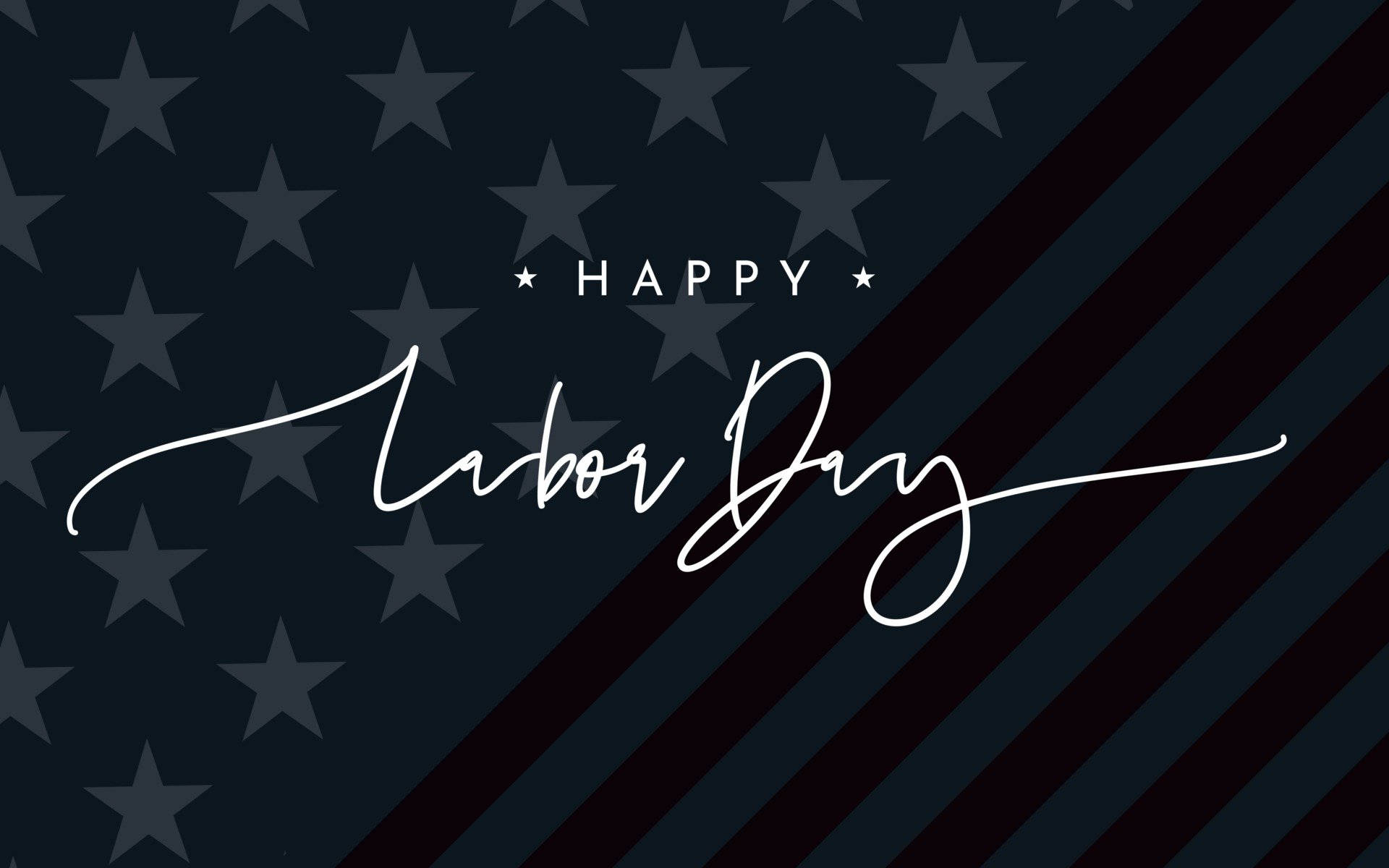 Cursive Lettering Of Labor Day Background