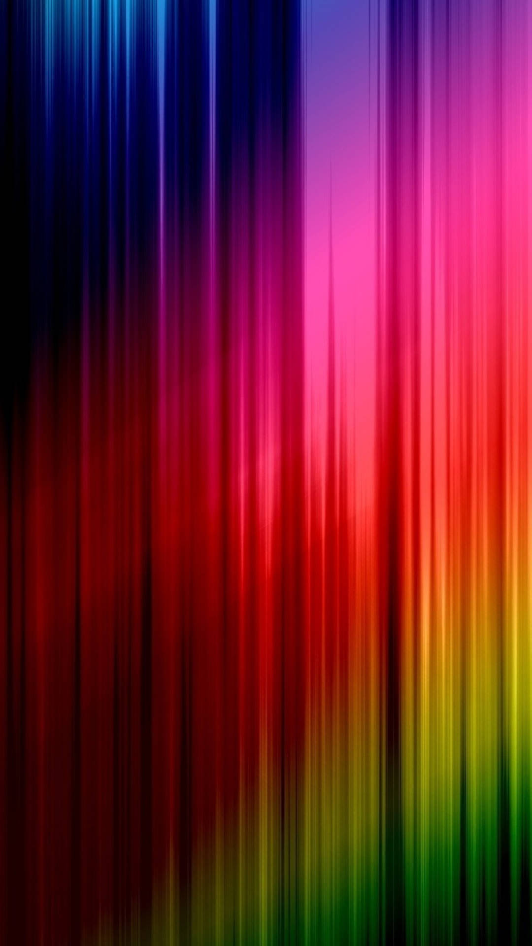 Curtain Illuminated By Rainbow Stripes Background