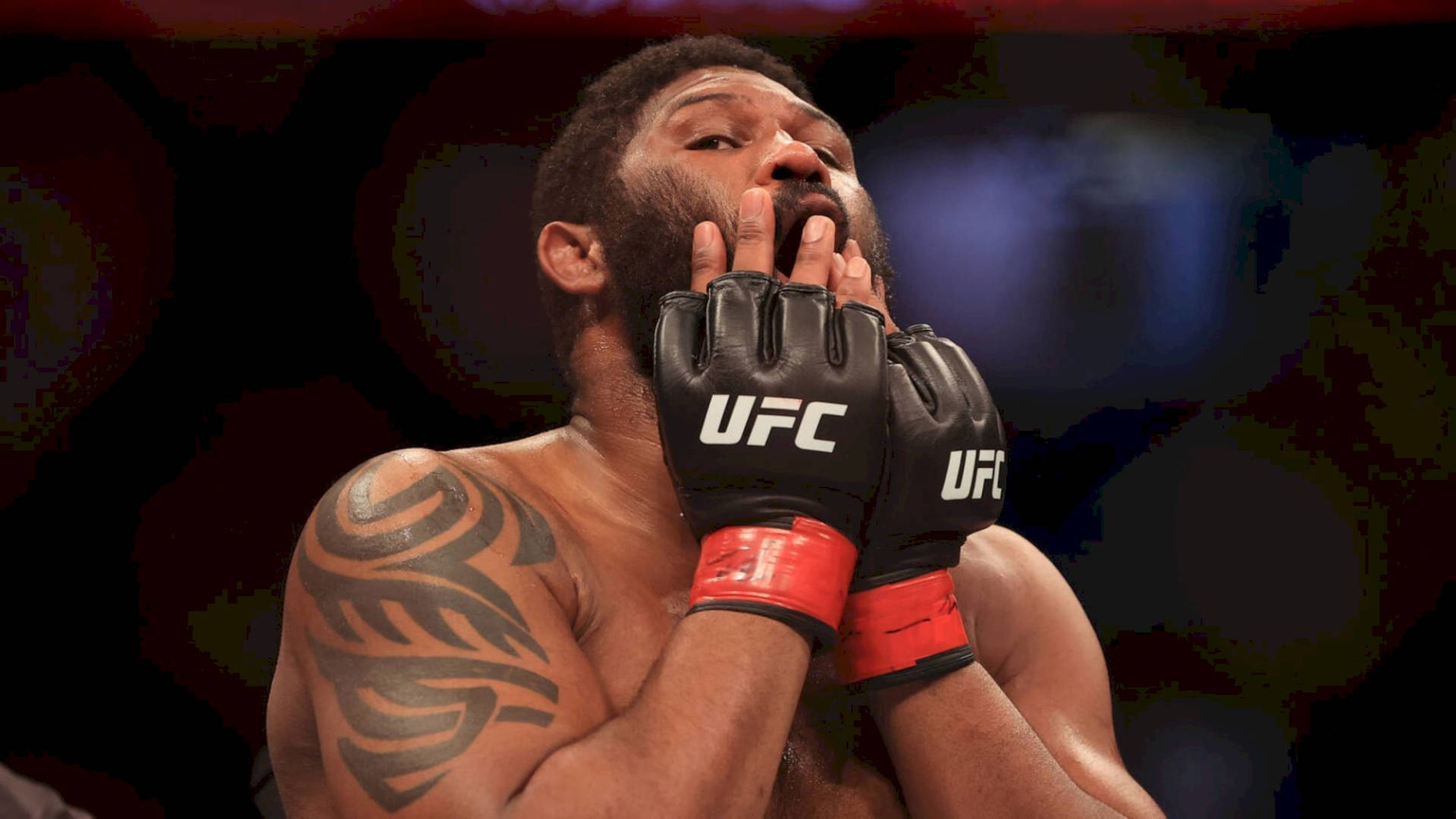 Curtis Blaydes Rubbing Face Background