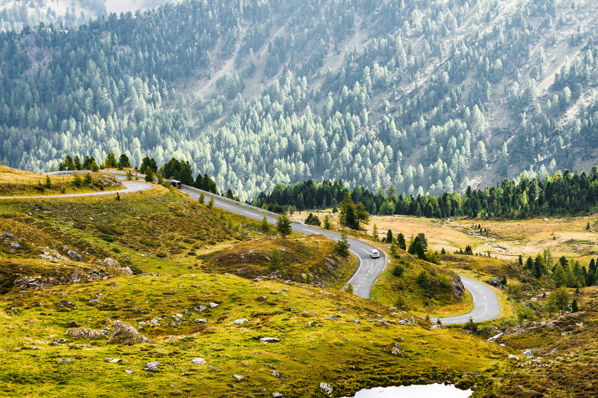 Curvy Road Most Beautiful Nature Background