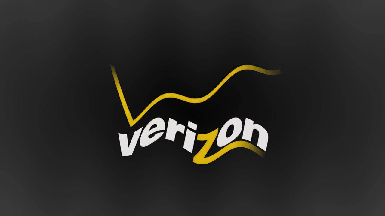 Curvy Verizon Yellow Logo Background