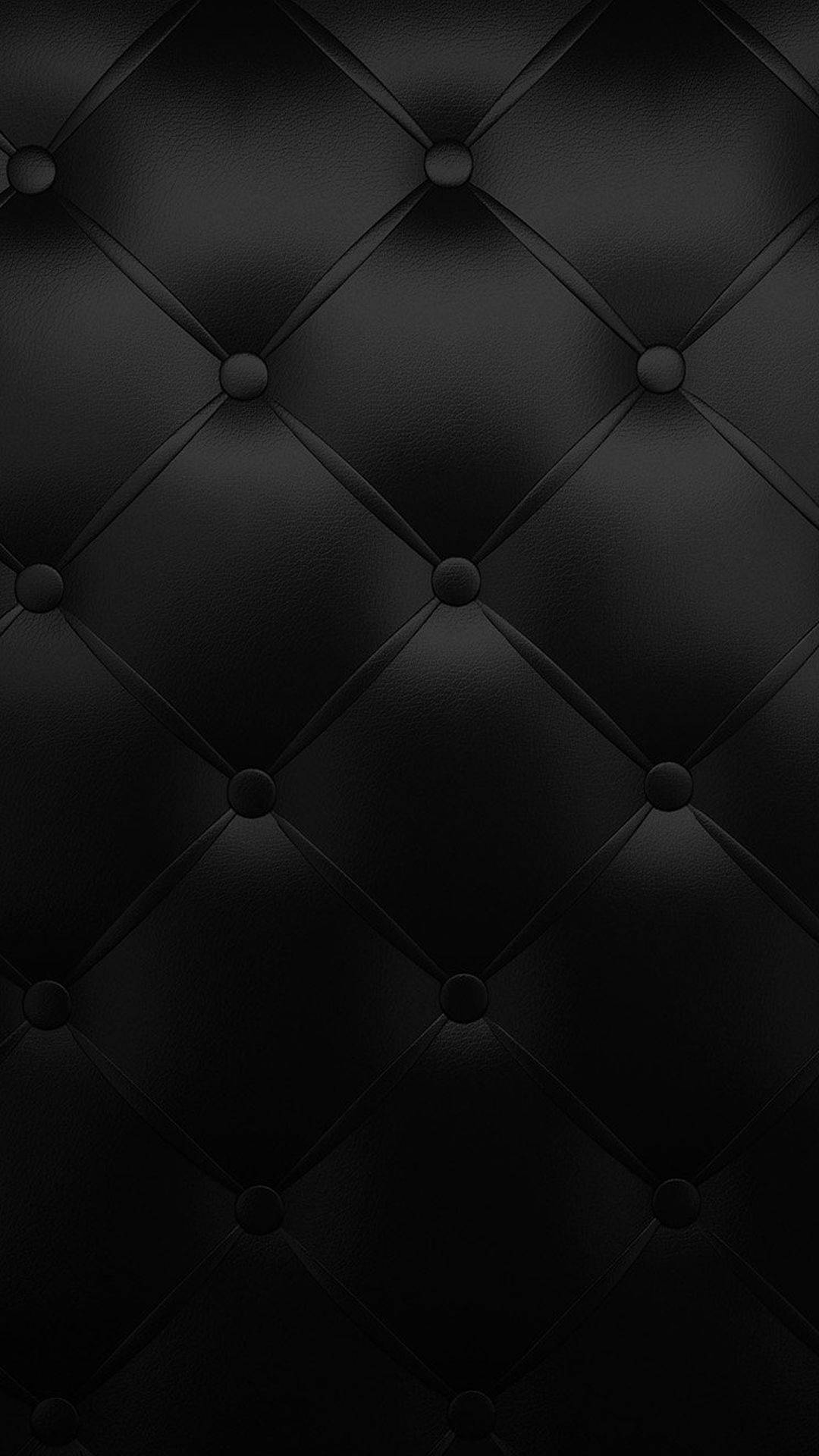 Cushioned Leather Solid Black Iphone Background