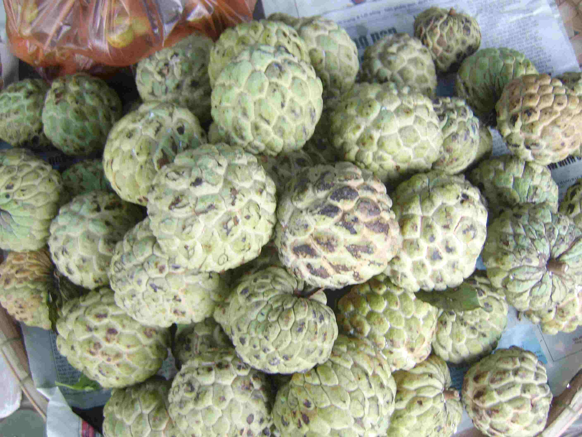 Custard Apples Black Blotches Background