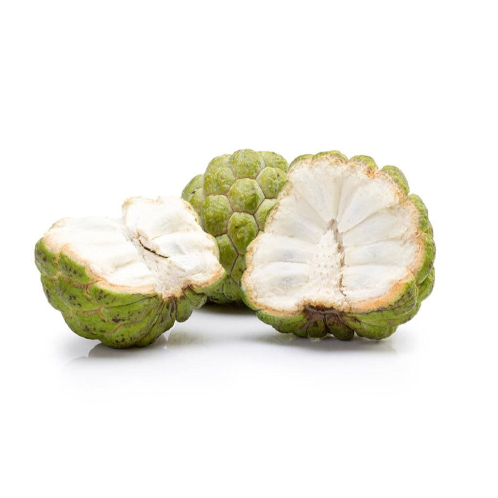 Custard Apples White Flesh Background