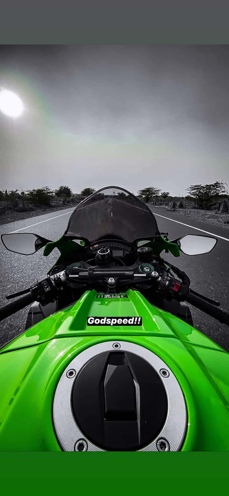 Custom Kawasaki Bike Desktop Wallpaper Background