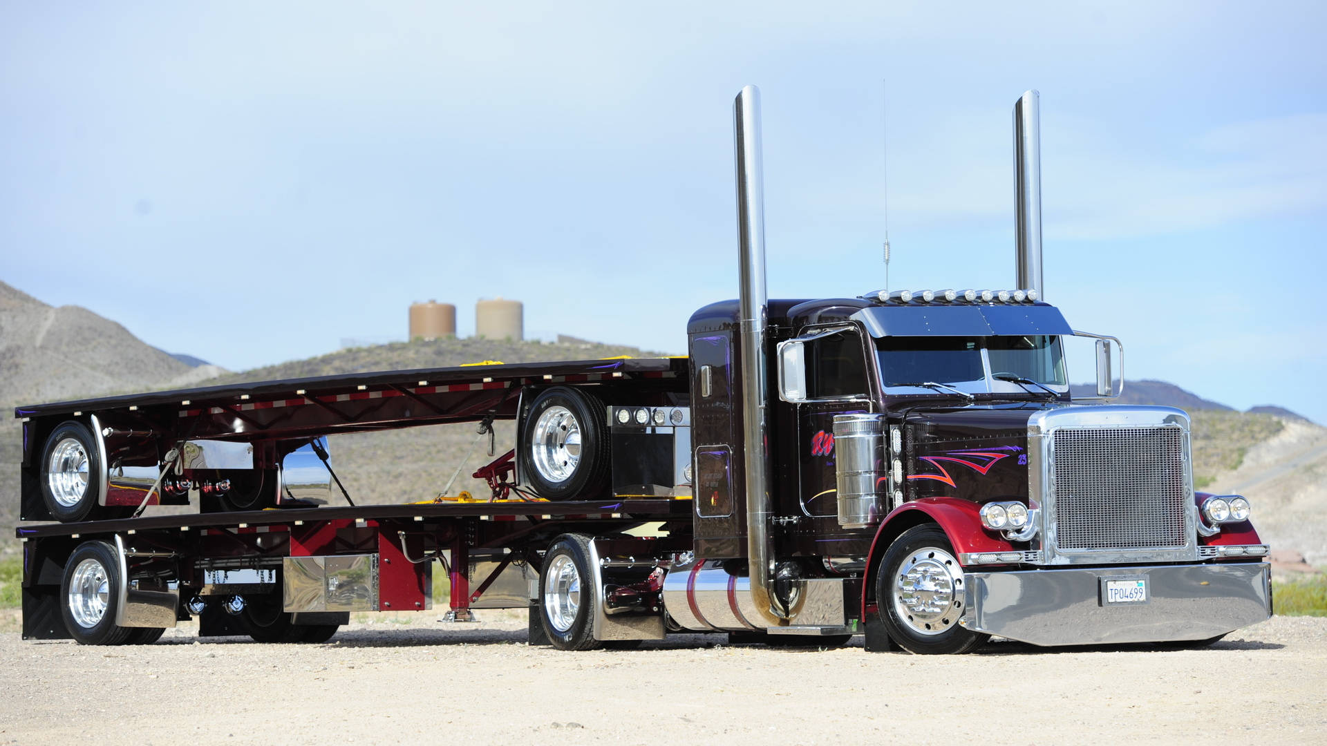 Custom Peterbilt Hay Hauler Background