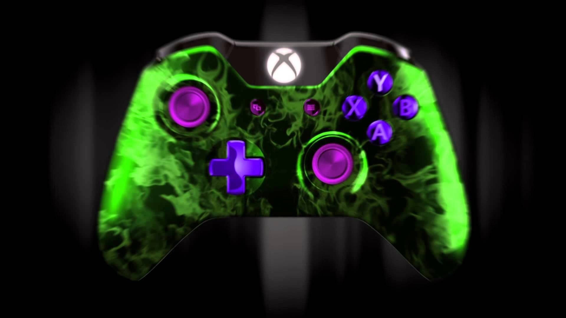 Custom Xbox One Green Controller Background