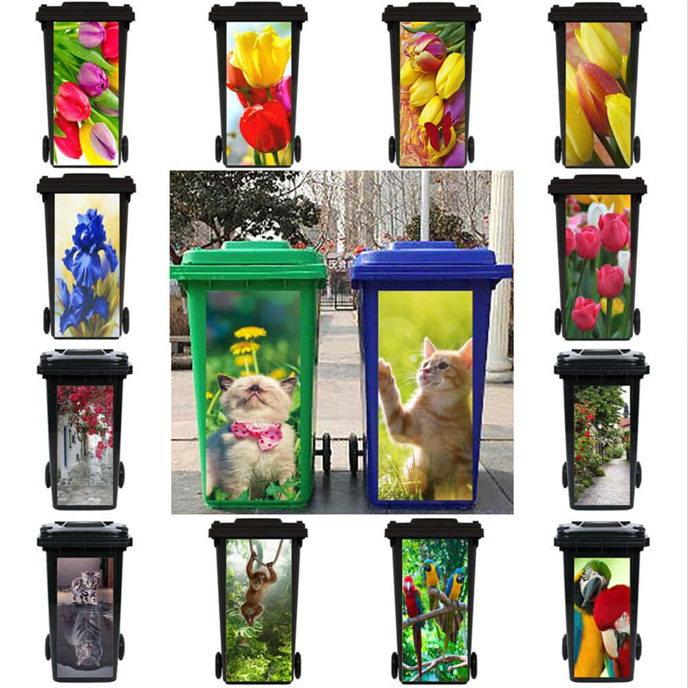 Customizable Wheelie Trash Can Stickers