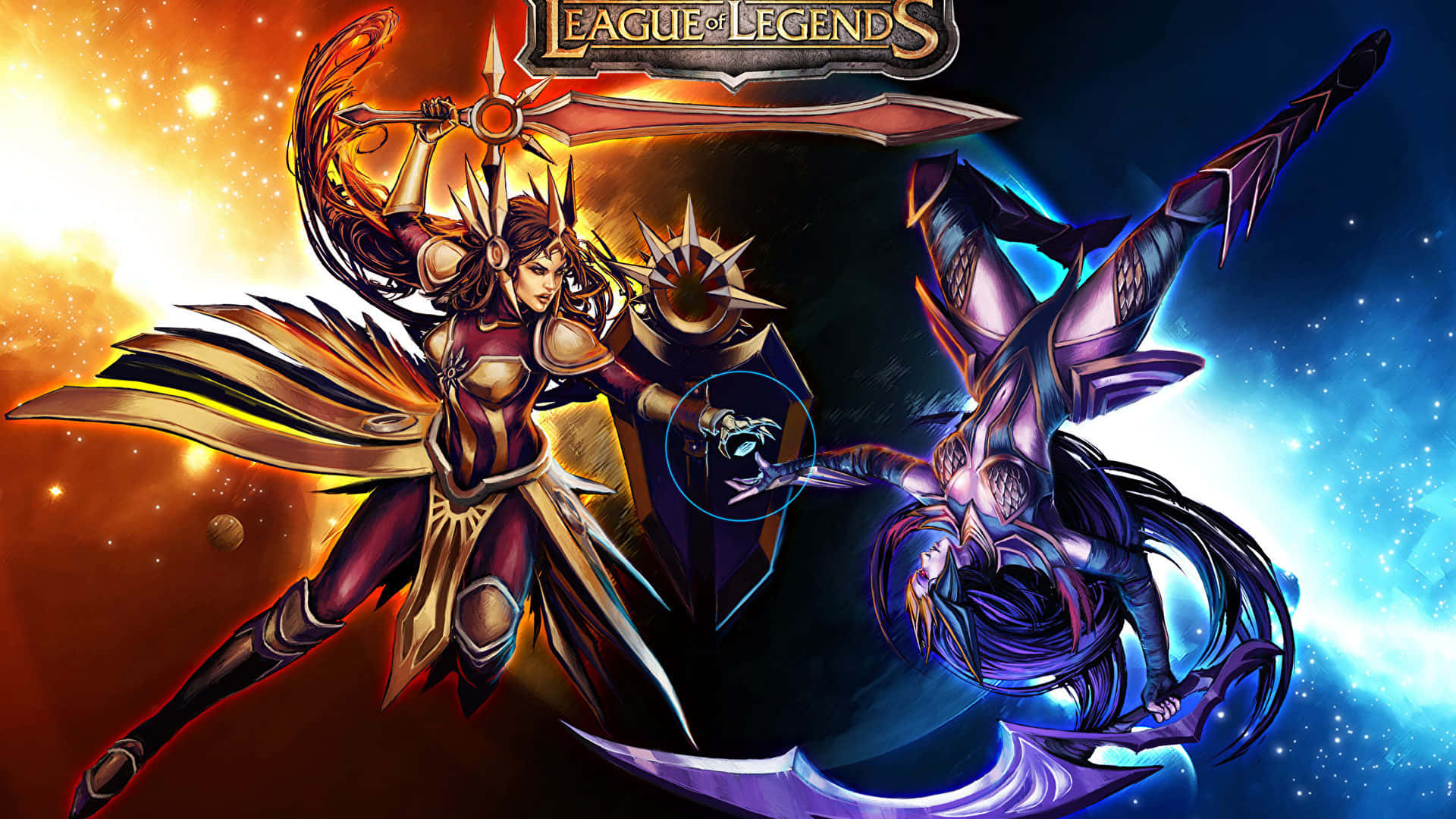 Customize Your Laptop With The Iconic League Of Legends Logo Background