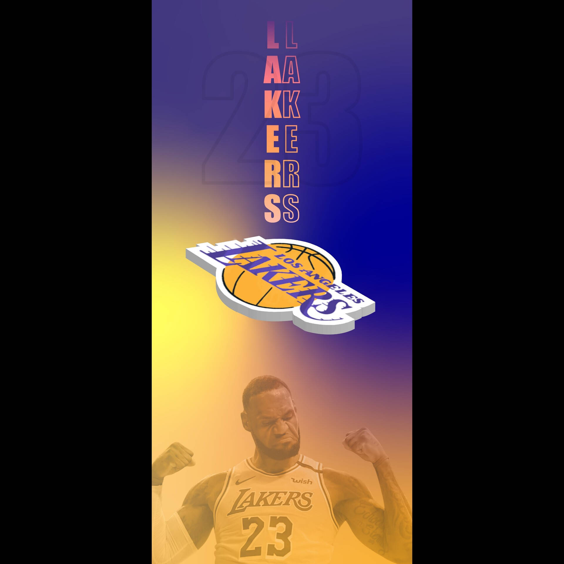 Customized Exclusive Lakers Iphone Background