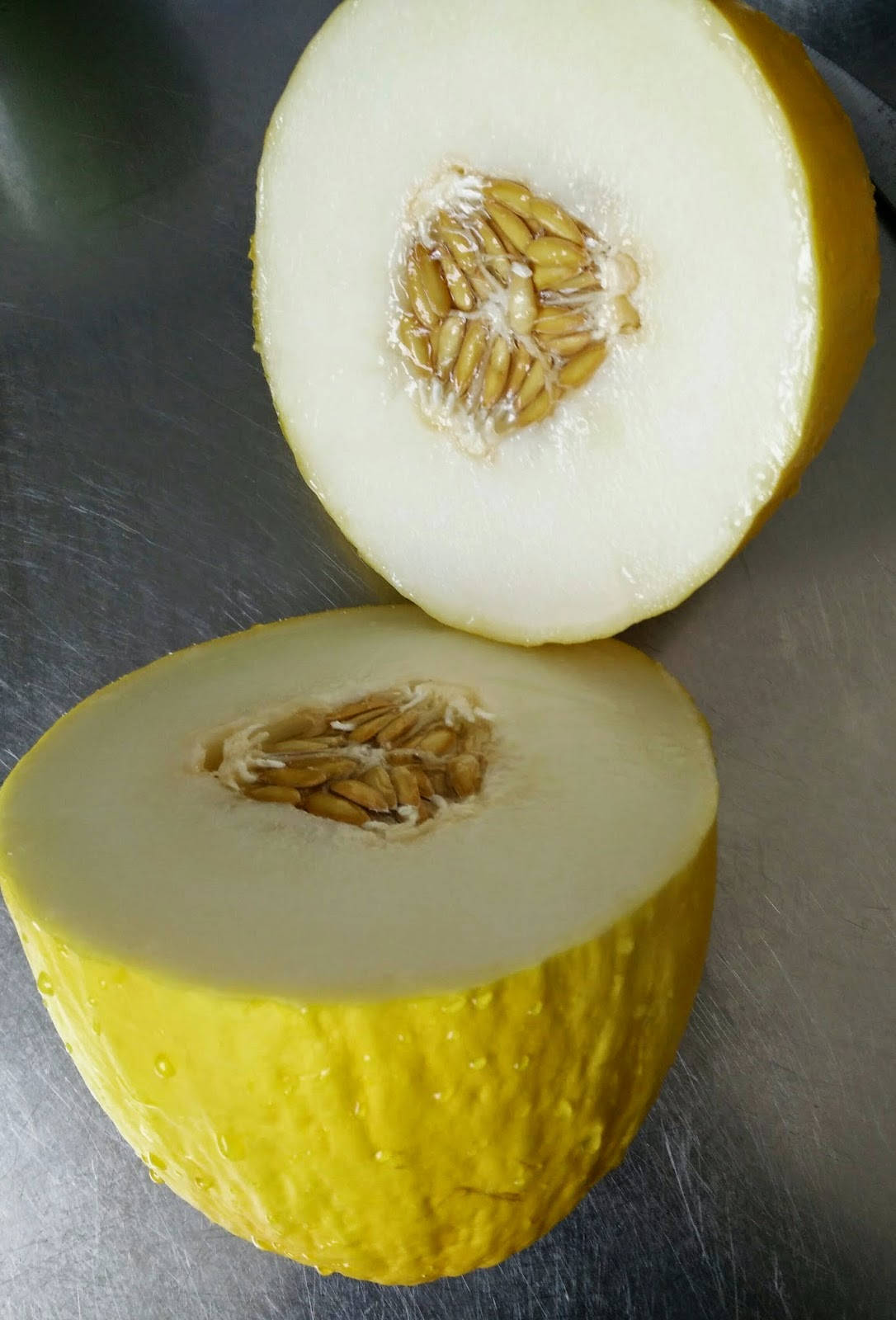 Cut In Half Canary Melon Background