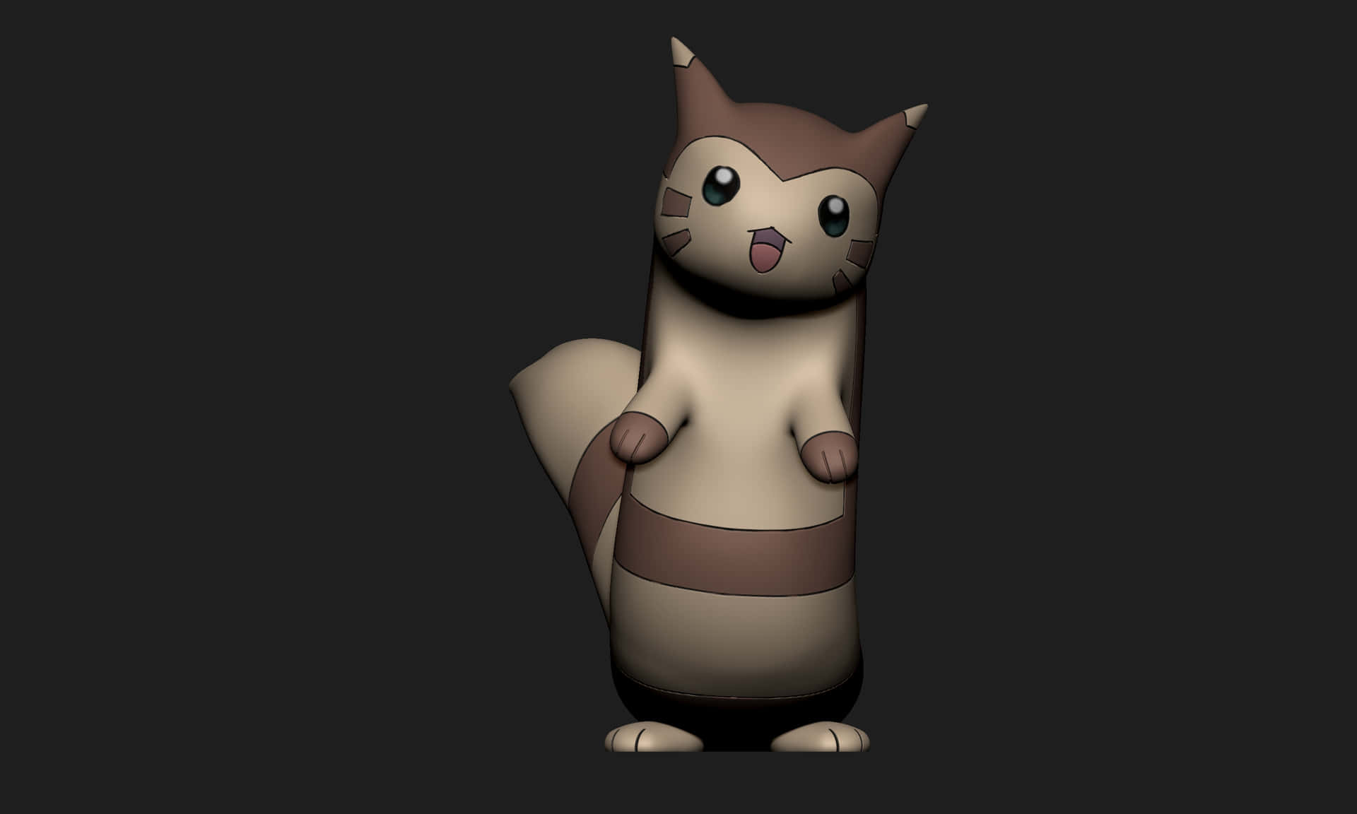 Cute 3d Model Of Furret