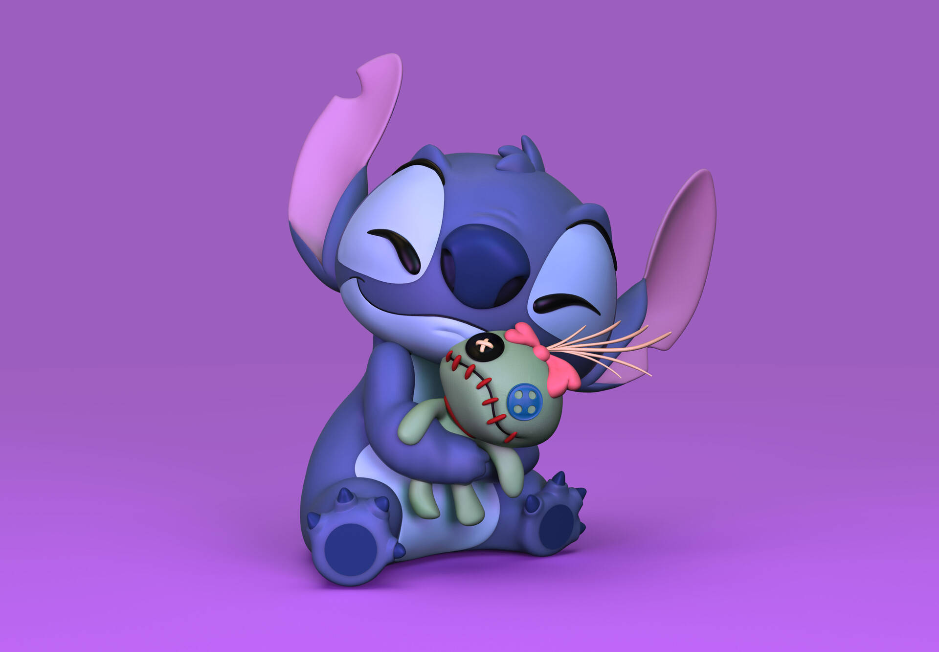 Cute 3d Phone Stitch Background