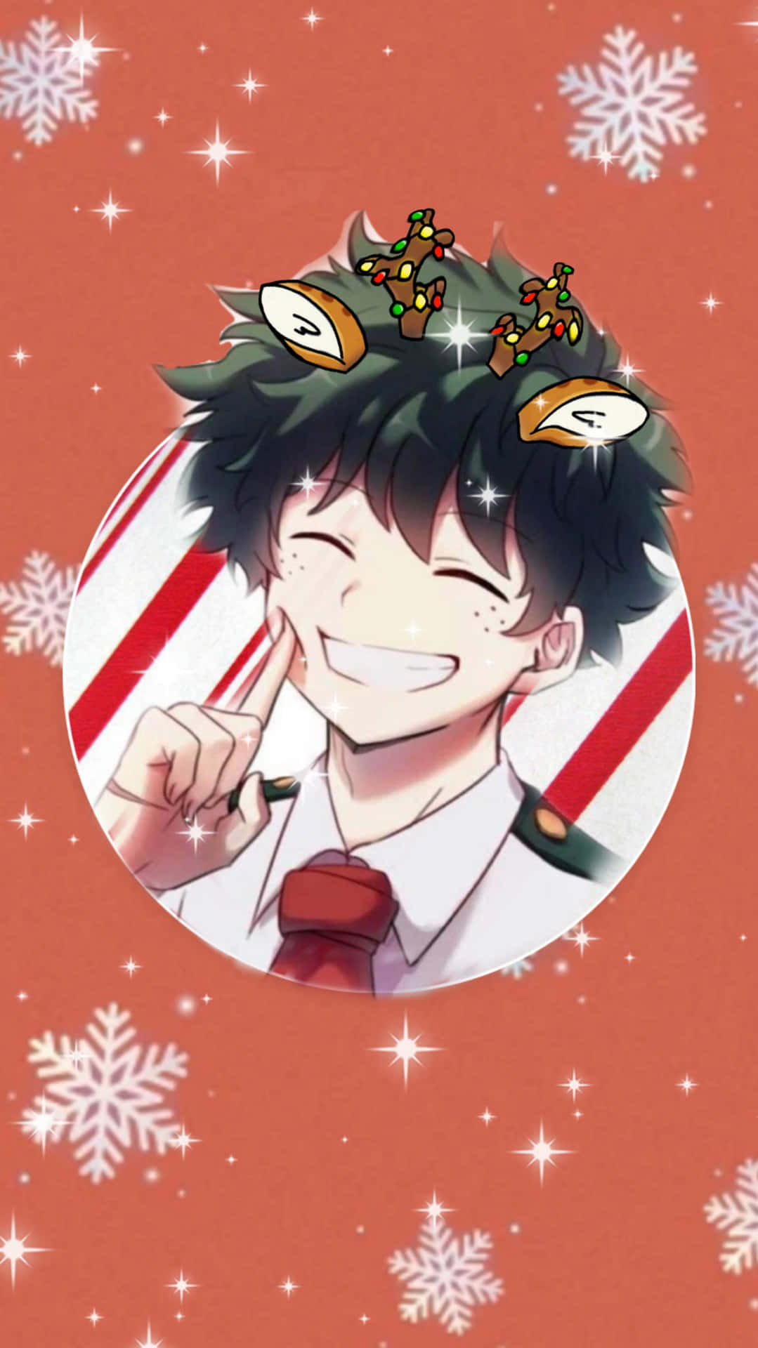 Cute Aesthetic Anime Deku Smiling Background