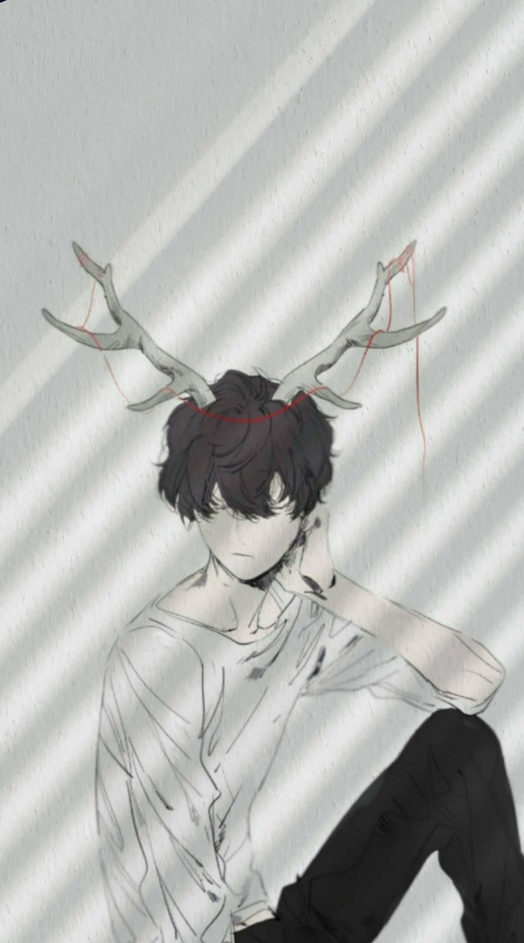 Cute Aesthetic Anime Long Horns Background