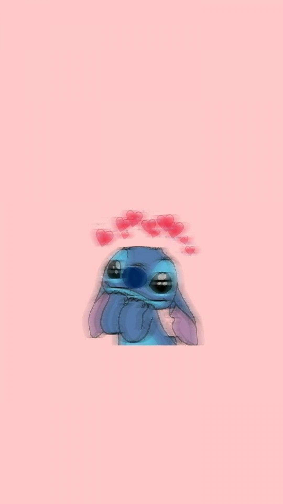 Cute Aesthetic Cartoon Adorable Stitch Background