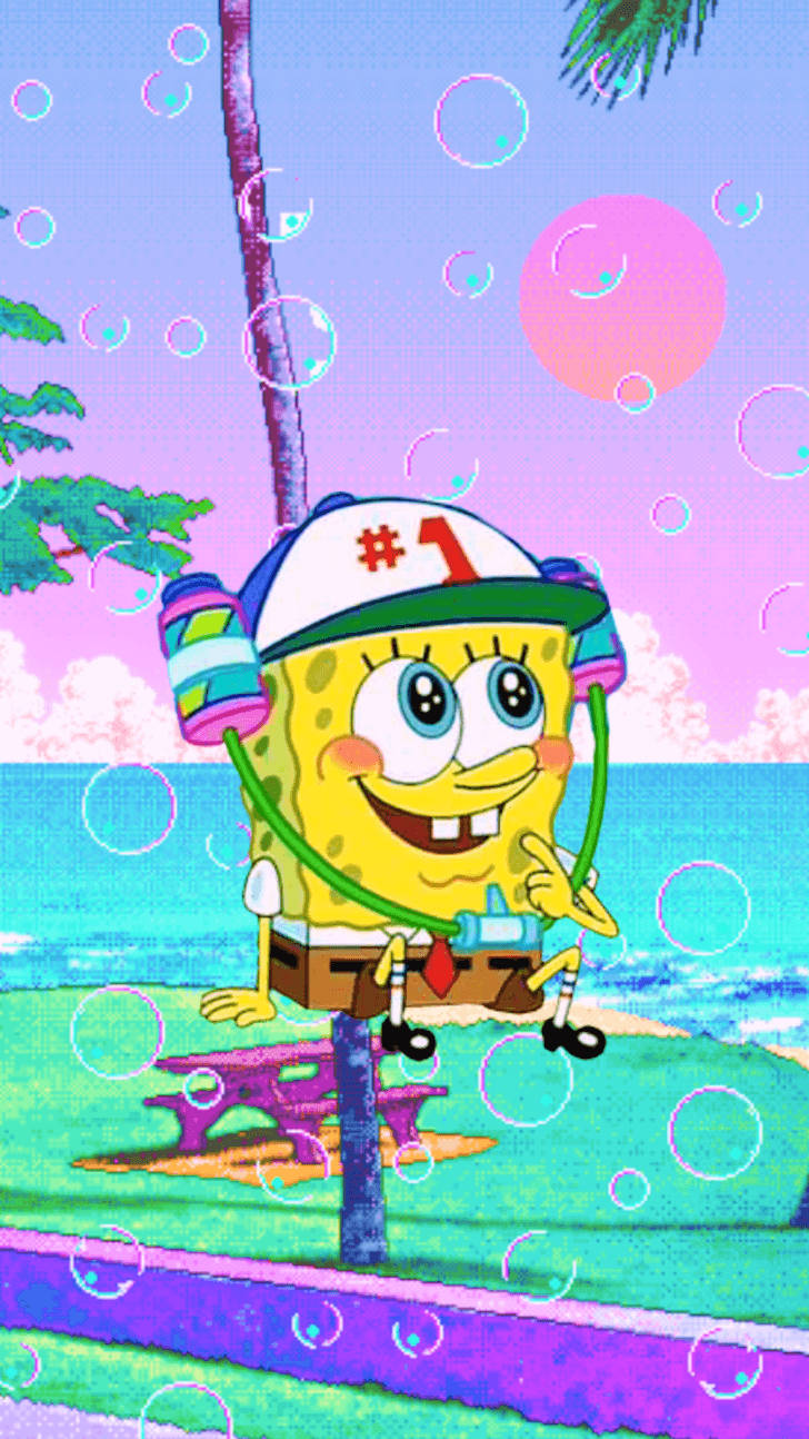 Cute Aesthetic Cartoon Spongebob Squarepants Background