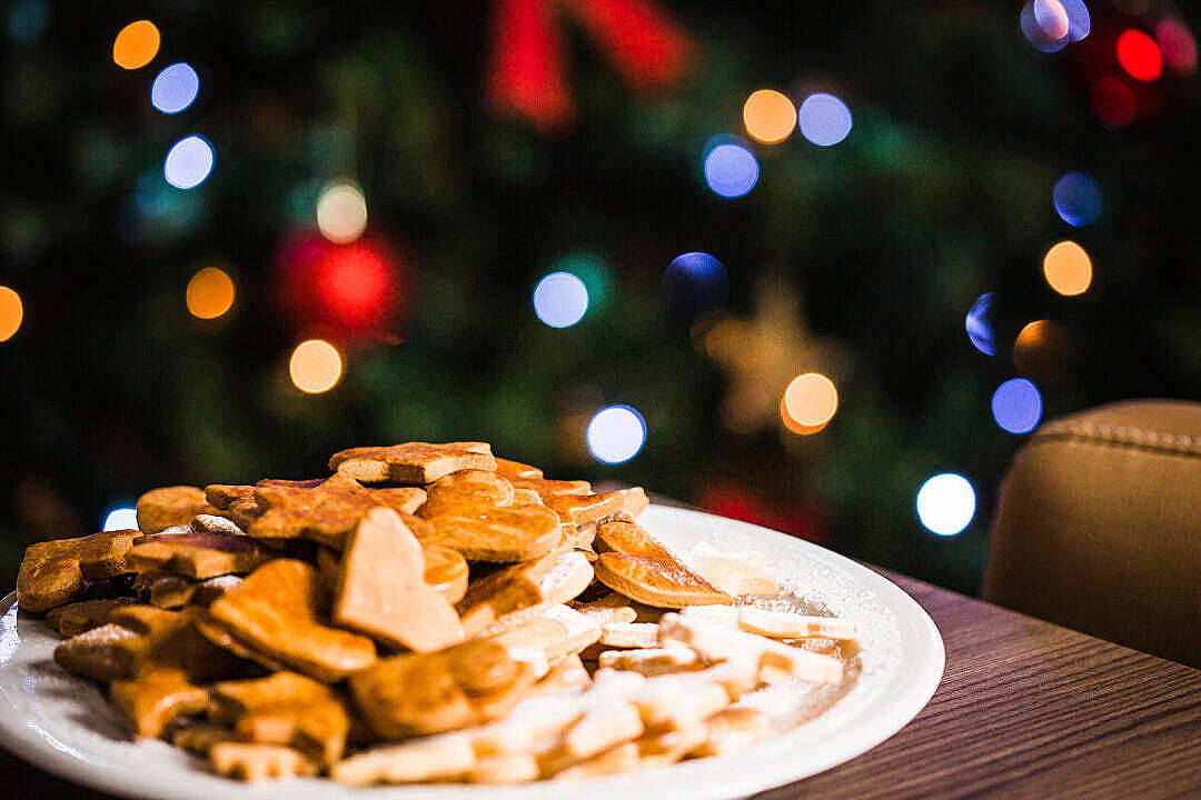 Cute Aesthetic Christmas Cookies Background